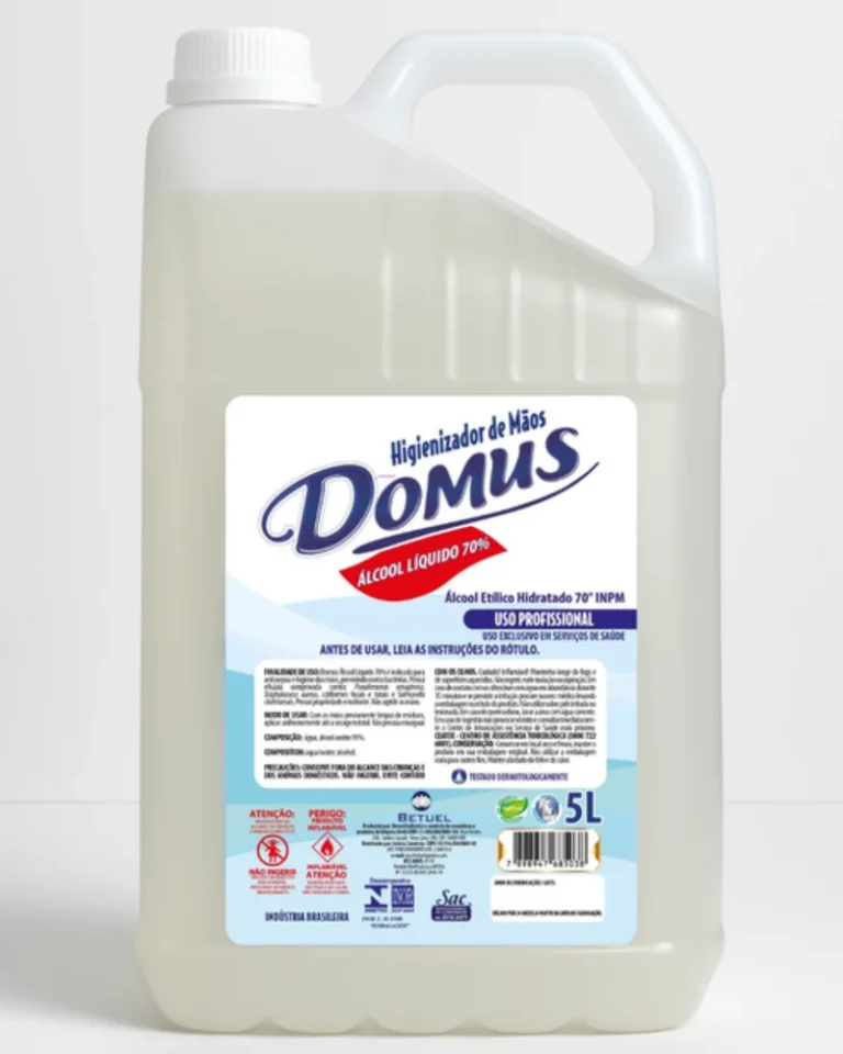 Domus Álcool Líquido 70% - 5L
