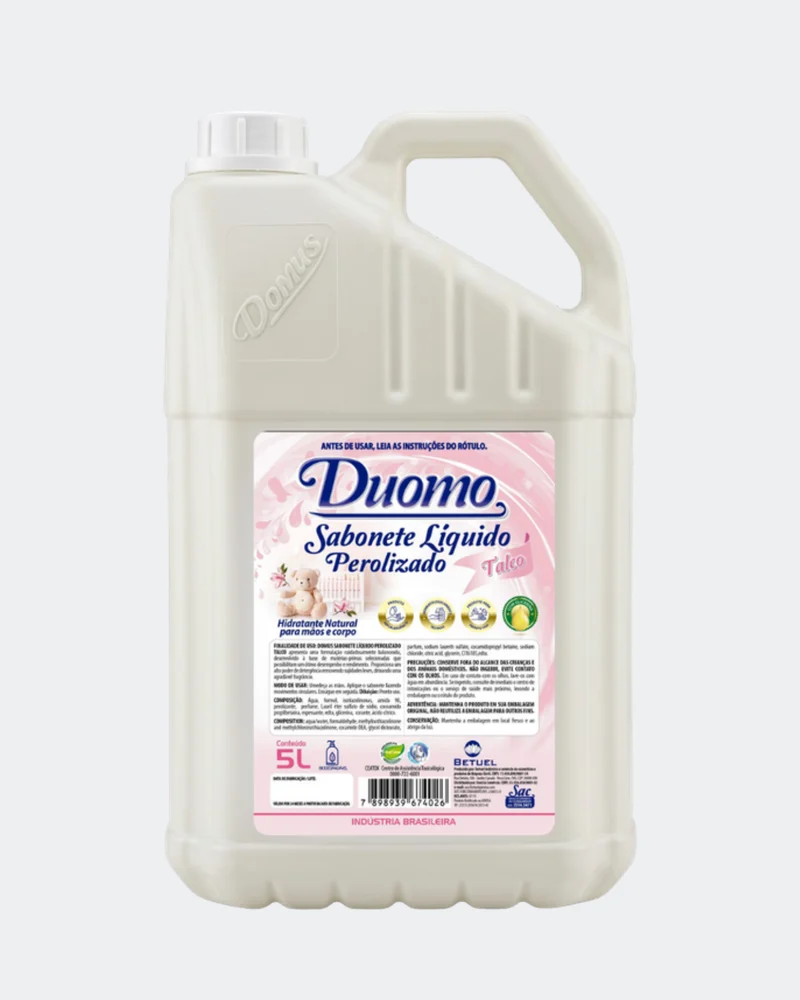 Duomo Sabonete Líquido Perolizado Talco - 5L (frasco leitoso)