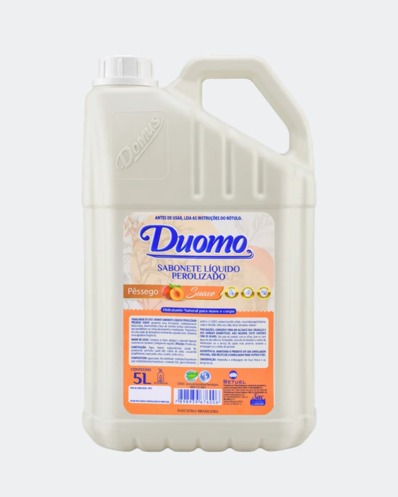 Duomo Sabonete Líquido Perolizado Pêssego Suave - 5L (frasco leitoso)