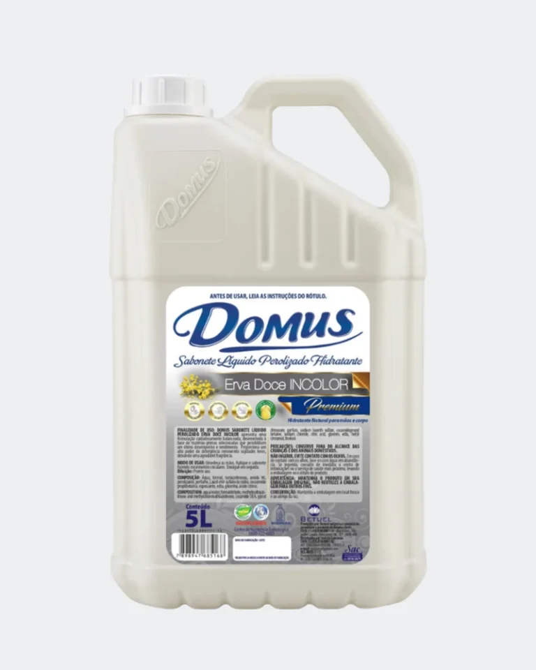 Domus Sabonete Líquido Hidratante Erva Doce Incolor - 5L (frasco leitoso)