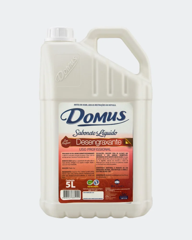 Domus Sabonete Líquido Desengraxante - 5L (frasco leitoso)